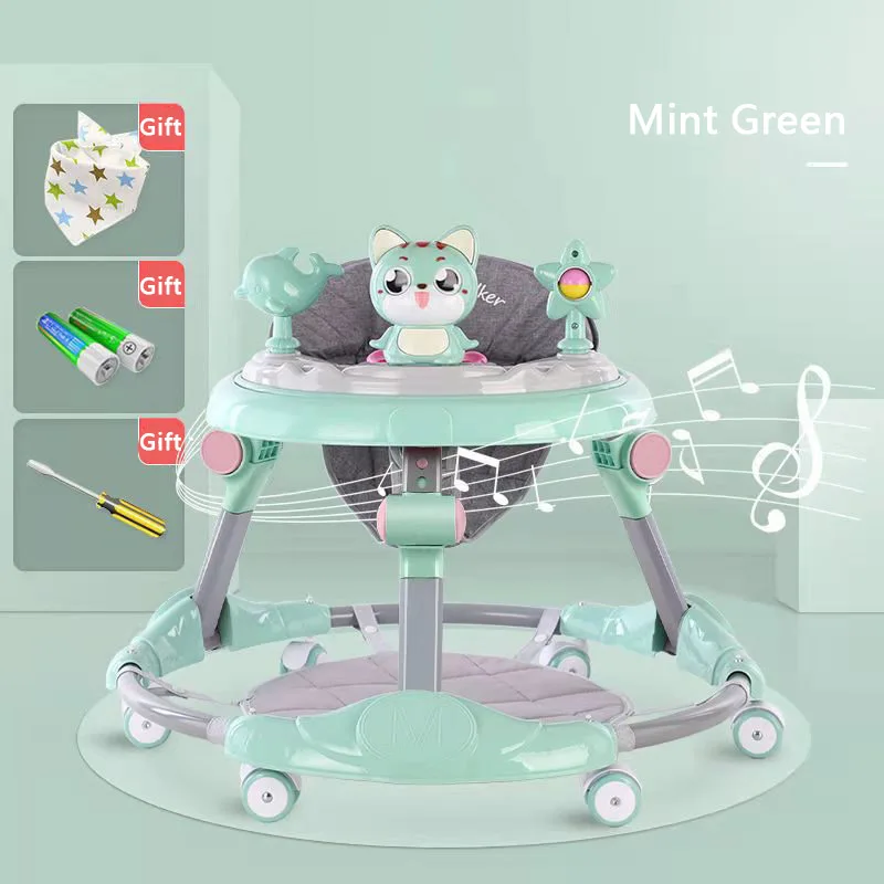 Foldable Baby Walker with Wheel Multifunction Music Walker for Child To Learning Walk Toddler Safety Balance Andador New Arrived