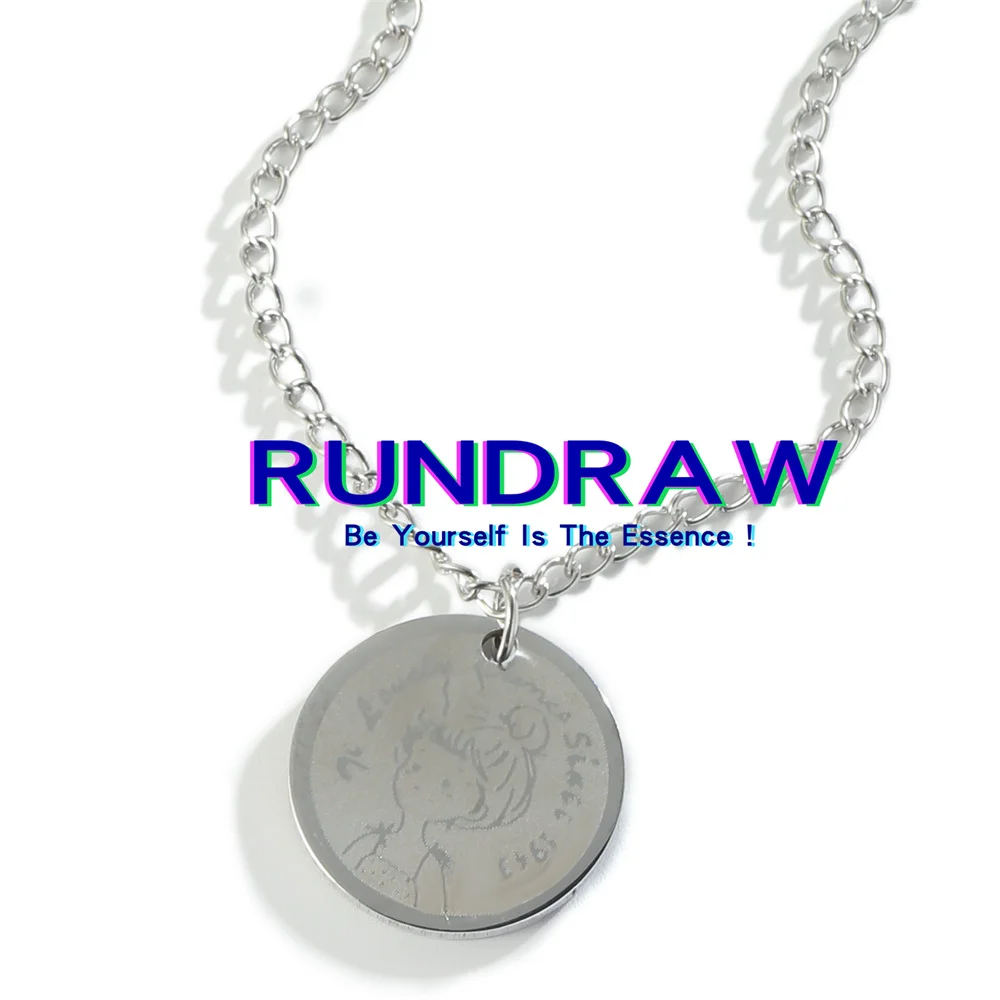 

Rundraw Fashion Silver Color Women Little Princess Pendant Necklace Simply Chain Party Gifts Jewelry Necklace
