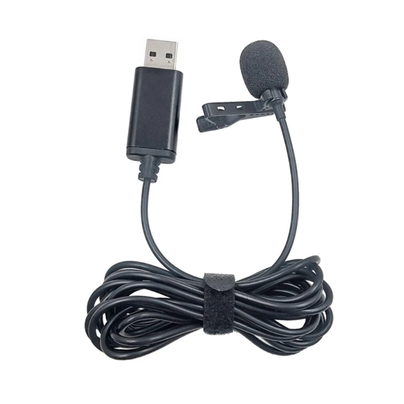 

USB Mini Microphone Lapel Lavalier Mic Clip-on External Buttonhole Microphones Drop Shipping