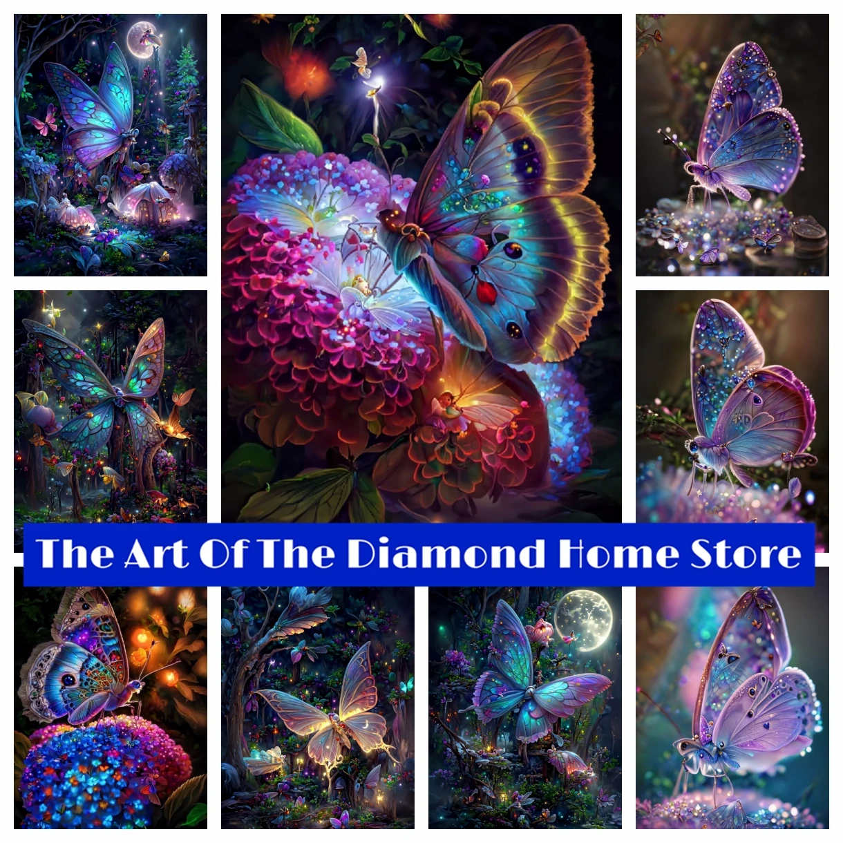 

Алмазная живопись 5D AB с фэнтезийной бабочкой, вышивка крестиком, сказочное ландшафтное искусство, стразы Mosaic, детские подарки