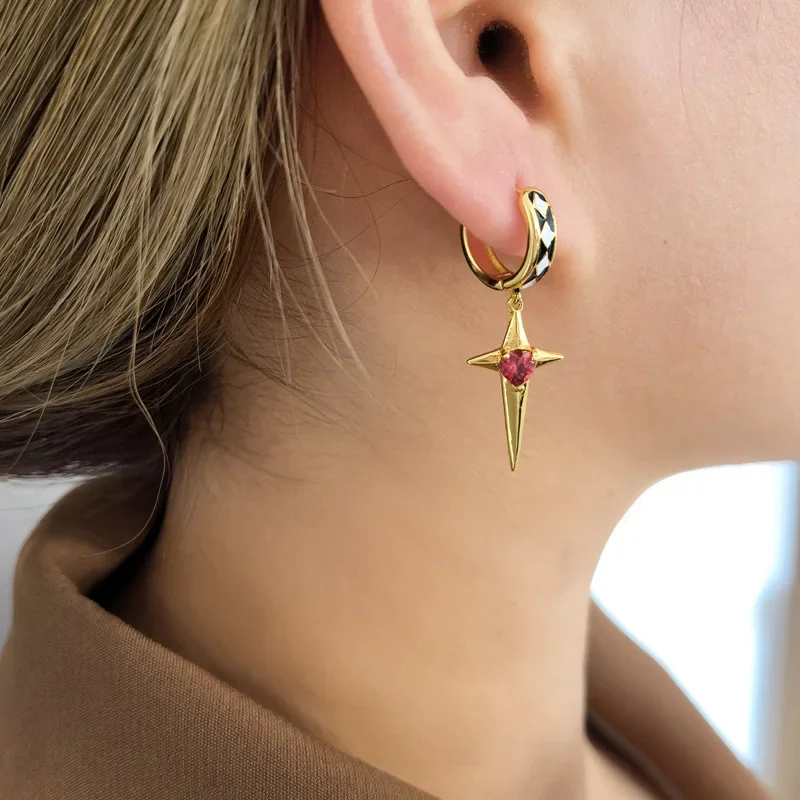 Модные ювелирные изделия красное сердце звезда горячая Распродажа красивый