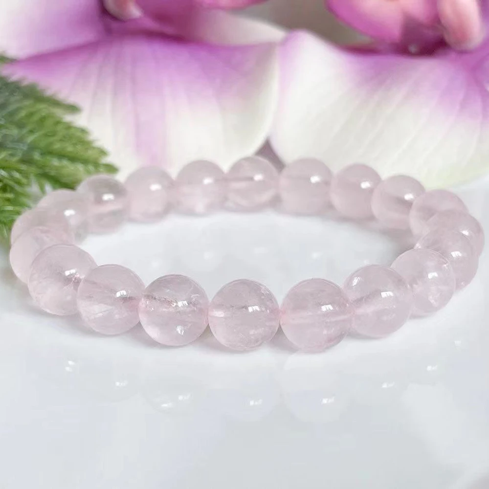 Ruberthen 6 мм искусственный камень 8 Мадагаскарский розовый кварцевый браслет
