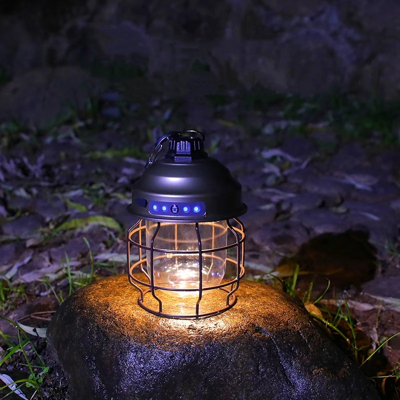 

3 Lantern Light Hanging Rechargeable In Outdoor Camping Vintage Metal Lanterns 1 Portable Lights Soft/warm/nature Tent Lamp