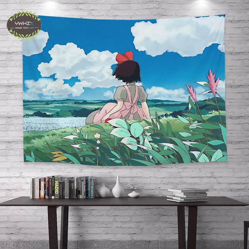 

Japanese Cartoon Animation Tapestry Wall Hanging Kawaii Decor Student Dormitory Bedroom Living Room Anime Background Tapestries