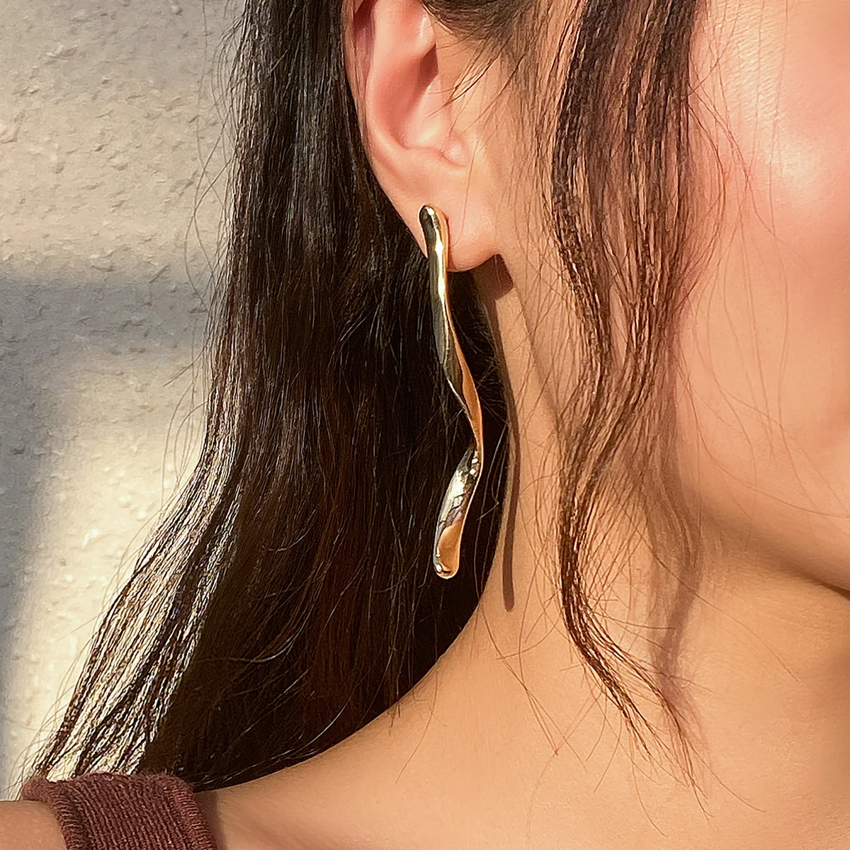 IngeSight.Z Женские металлические серьги-гвоздики в стиле панк из цинкового сплава