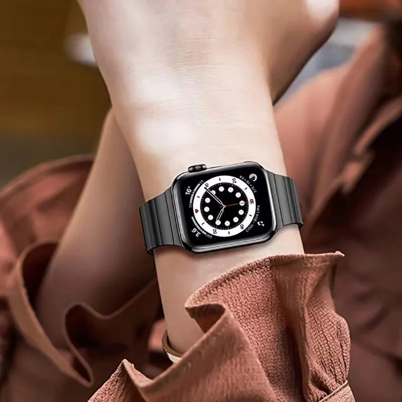 Metal Link Bracelet Strap For Apple Watch Band 49mm 45mm 44mm 42mm 41mm 40mm Bracelet Wristband For iWatch UItra 8 7 6 5 4 3 SE