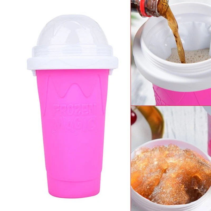 

Summer Squeeze Homemade Juice Water Bottle Quick-Frozen Smoothie Sand Cup Pinch Fast Cooling Magic Ice Cream Smoothie Cup