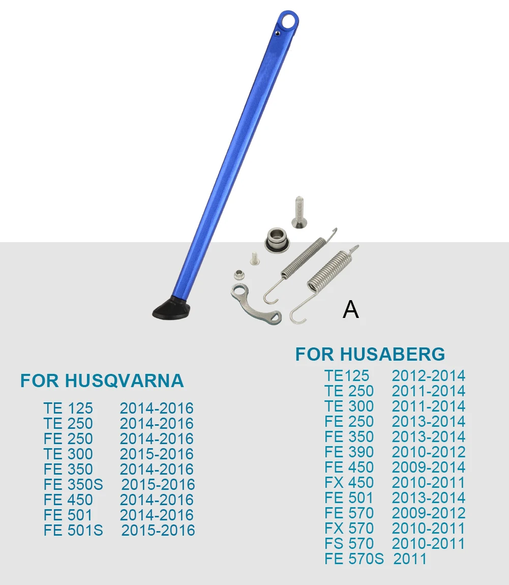 

Боковая подставка для парковки мотоцикла Husqvarna Husaberg TE TX FE FX FS 125 150 150I 250 250I 300 300I 350 390 450 501 570 2011-2023