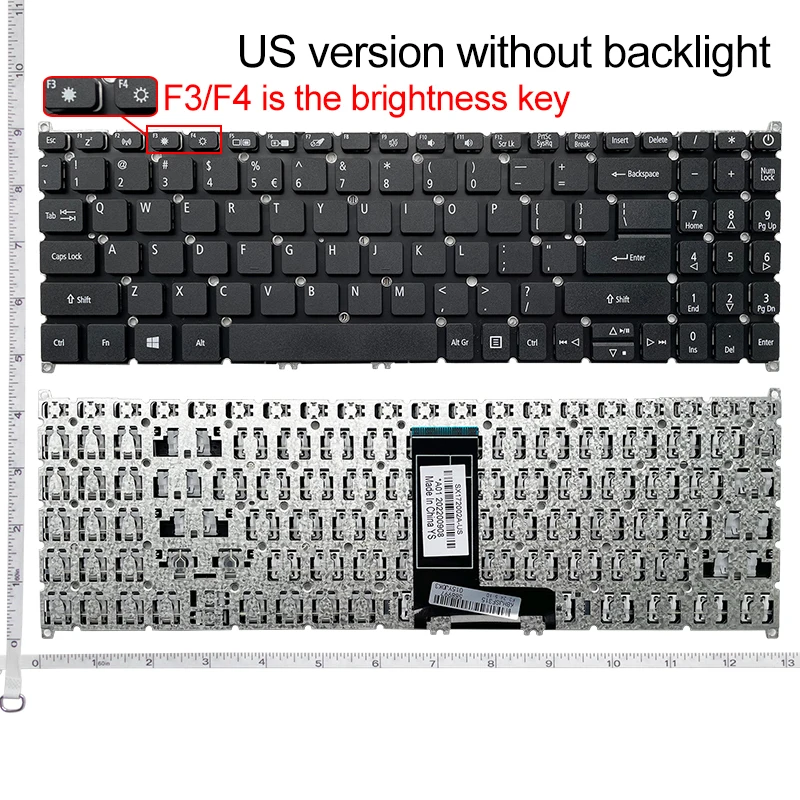 

US Laptop keyboard English For Acer SF315-41 SF315-52 SF315-51 SF315-54/G A515-53/G A515-54/G A515-52/52G A515-66G A615-51 P50