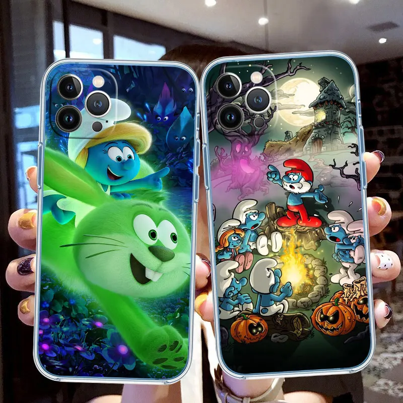 S-Smurfs Cartoon Case for Moto G200 G71 G60S G60 G52 G51 G50 G42 G41 G8 G9 G10 G20 G22 G23 G30 G32 Play Plus Power