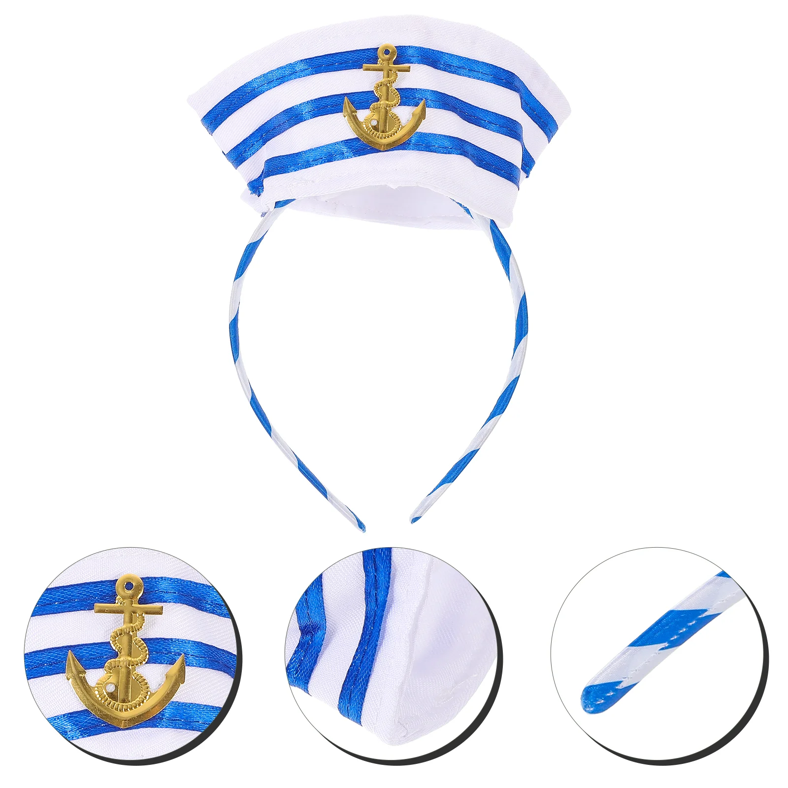 

Head Band Captain Hat Headbands Halloween Cosplay Sailor Party Hairbands Cloth Nautical Hoops Men Women