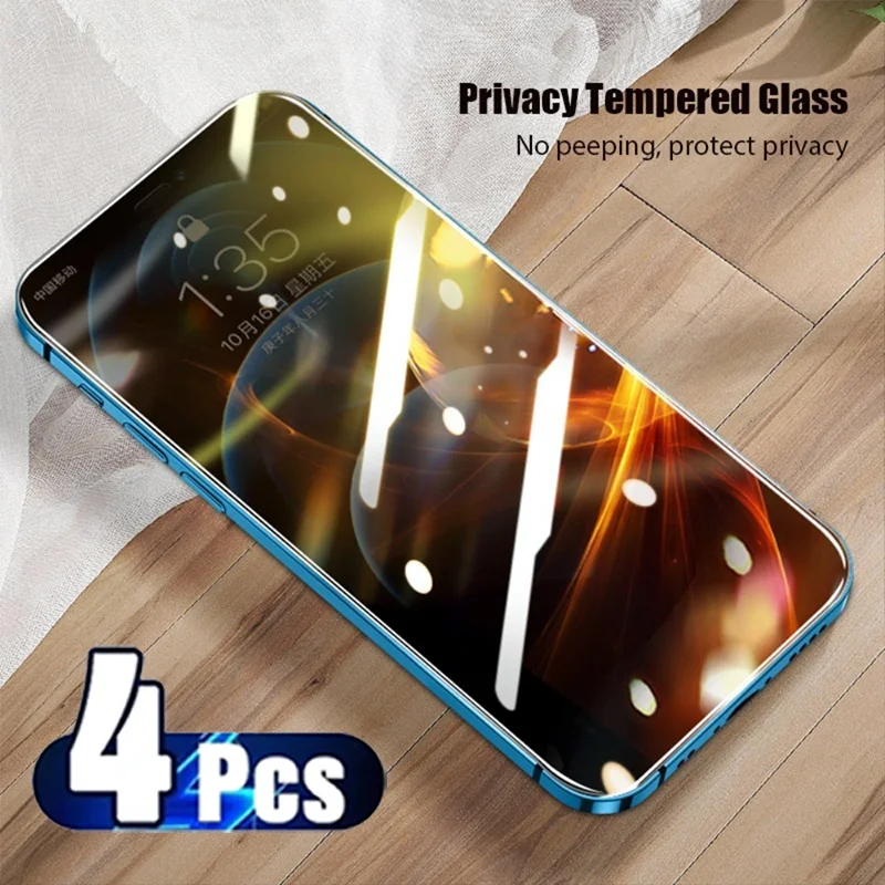 

4 Pieces Anti-Spy Screen Protector for iPhone 7 8 14 Plus 12 13 Mini XR SE 2020 Private Glass for iPhone 12 13 14 Pro Max