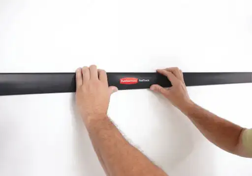 

Stylish & Durable 48" Garage Multipurpose Steel Storage Rail in Black and Silver Finish - Perfect Organizer for Your Home.