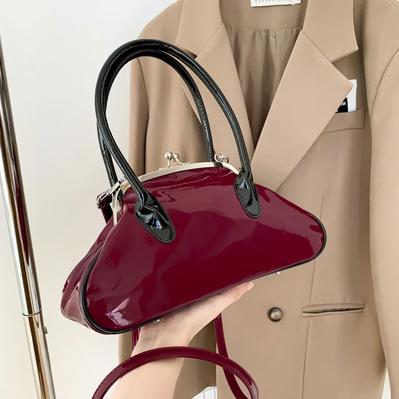 

Новое поступление 2022, женская сумка из лакированной кожи, модная однотонная сумка через плечо высокого качества, женская сумка через плечо