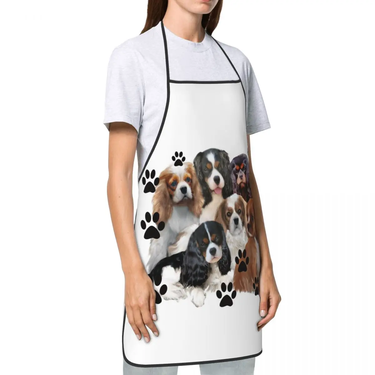 Слюнявчик унисекс индивидуальный фартук для всей семьи кавалер Чарльз спаниель