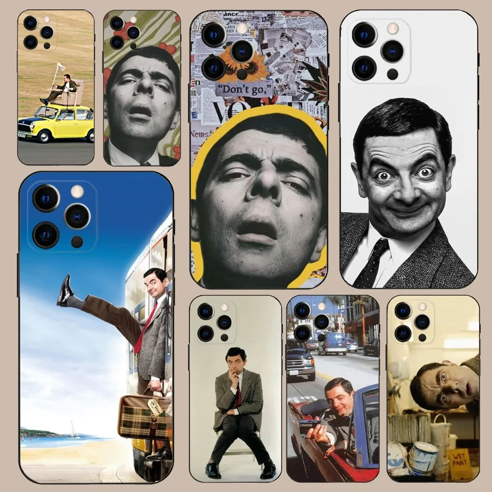 Funny Mr B-BeanS Phone Case For iPhone 16 15 14 13 12 11 Pro X XS Max XR Plus Mini Soft Black Cover