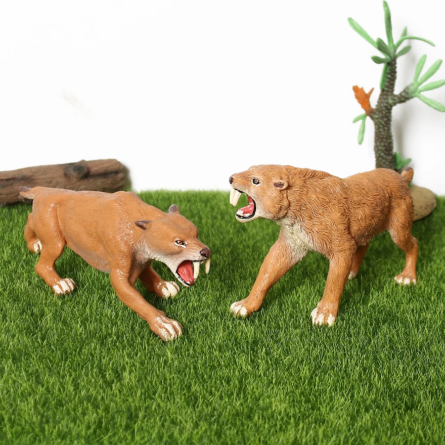 Фото Реалистичная доисторическая фигурка животного Smilodon Mammuthus Lisowicia шерстяной носорог, фигурка мамонта, модель дикого, развивающие игрушки №2