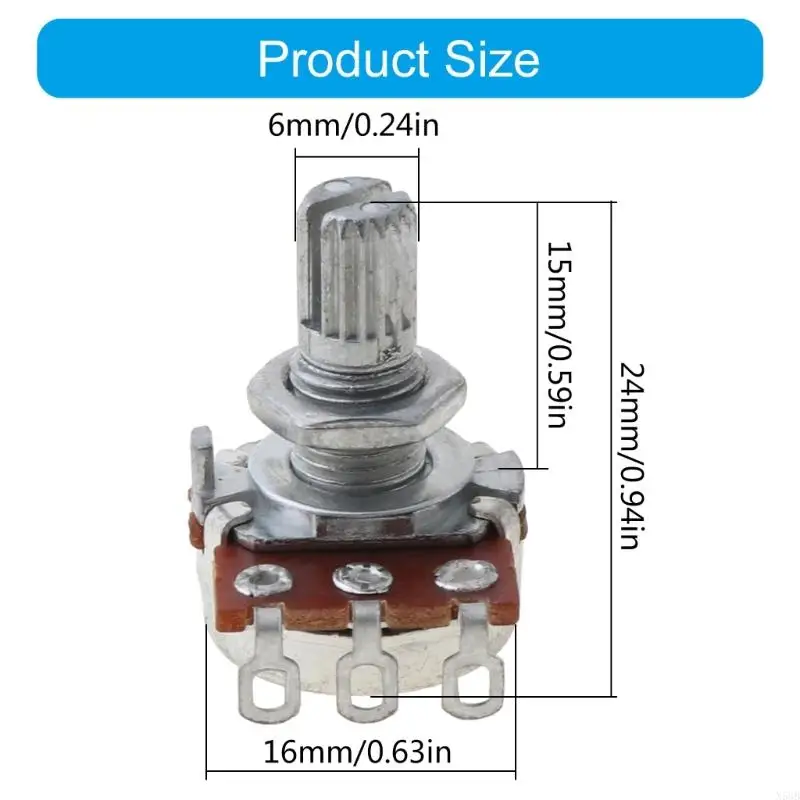 N58B A500K Потенциометр с шипцом растягивания электрогитарный бас эффект Amp Тонт 15 мм