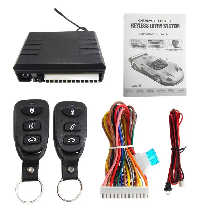 

Universal Car Alarm Push Button Start Stop Engine Kit Keyless Entry System Remote Control Automotive Lock Unlock Accessories