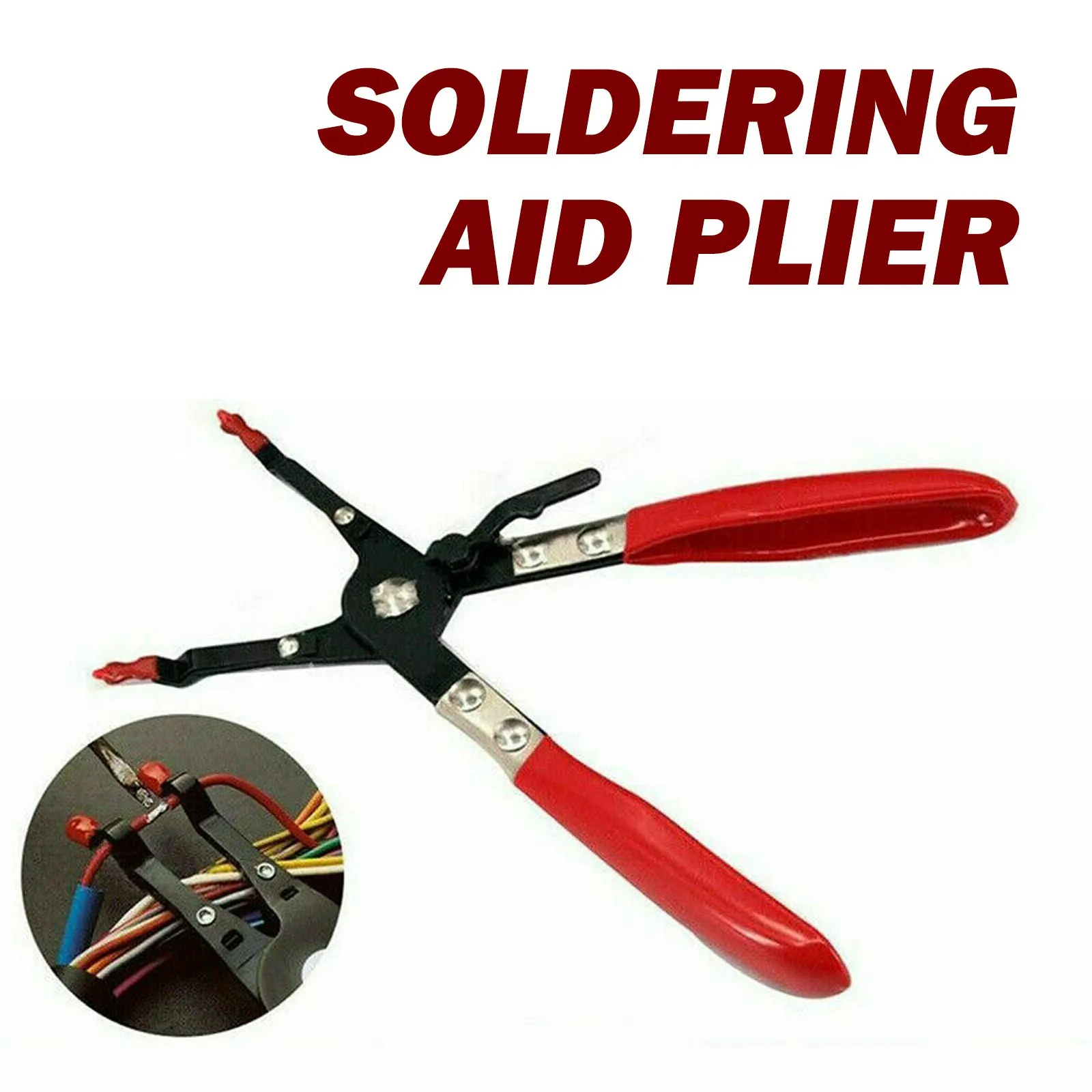 

Universal Car Vehicle Soldering Aid Plier Hold 2 Wires Whilst Innovative Tool Weld Holders Welding Soldering Supplies Red