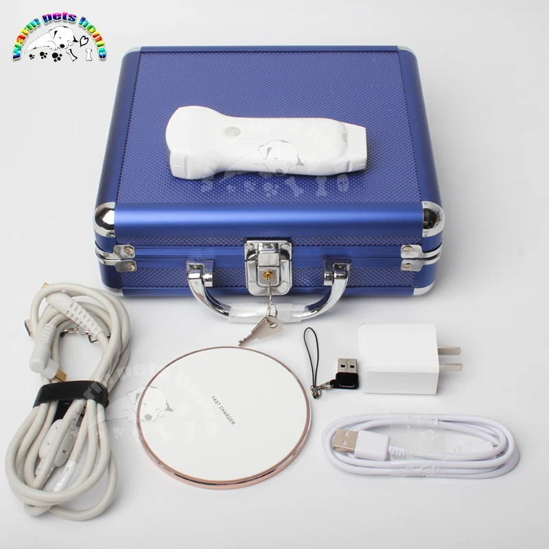 Двухголовочный Цветной Допплер беспроводной ультразвуковой зонд 3-в-1