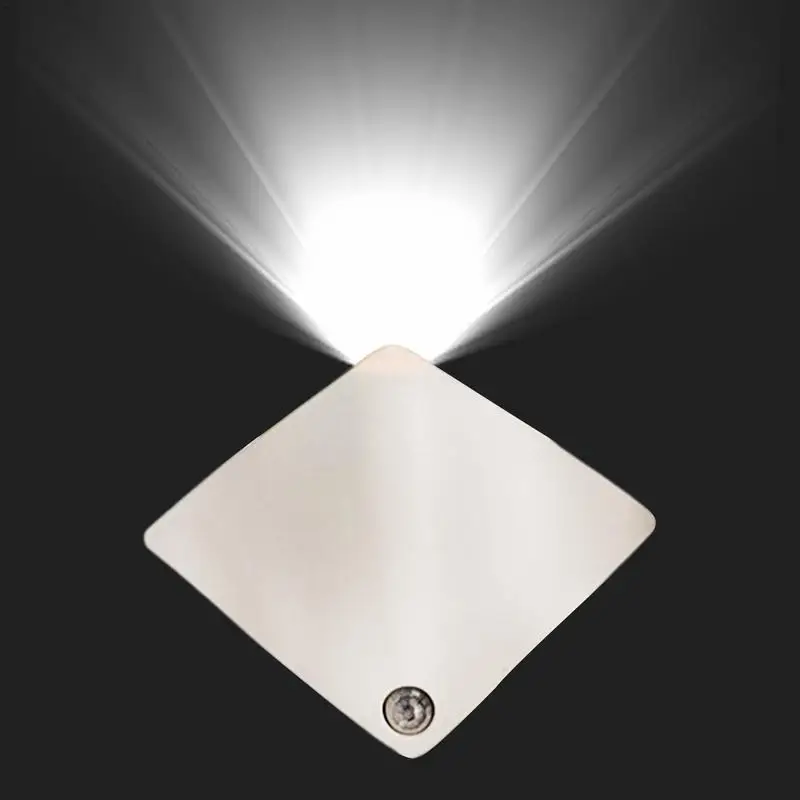 

Motion Sensor Night Light Mini Stingray Shape Wall Lamp Large Capacity Battery Lighting Tool For Bedrooms Kitchens Showcases