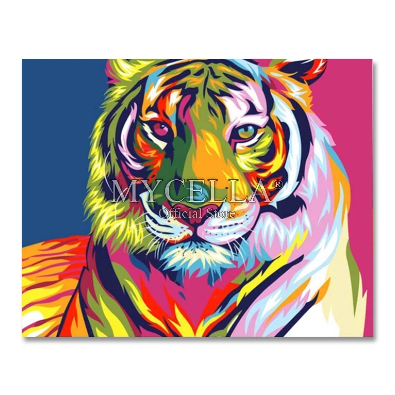 

Full Animal Tiger 5D Diy Diamond Painting Cross Stitch Diamond Mosaic Embroidery Christmas Gift pintura de diamante by numbers