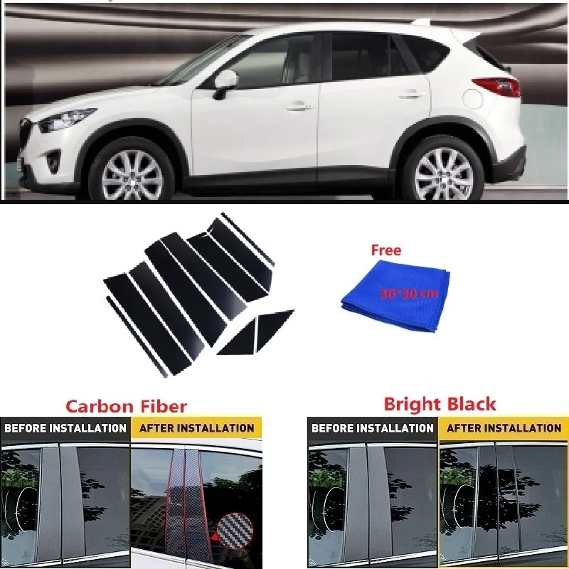 

Fit For Mazda CX-5 CX5 2013-2015 Window Trim Cover BC Column Sticker Polished Pillar Posts Chromium Styling