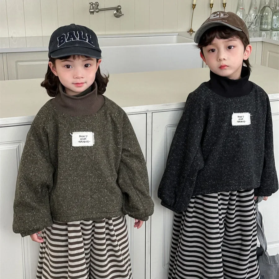 Детские рубашки Nwe осенние корейские повседневные простые крутые мешковатые для