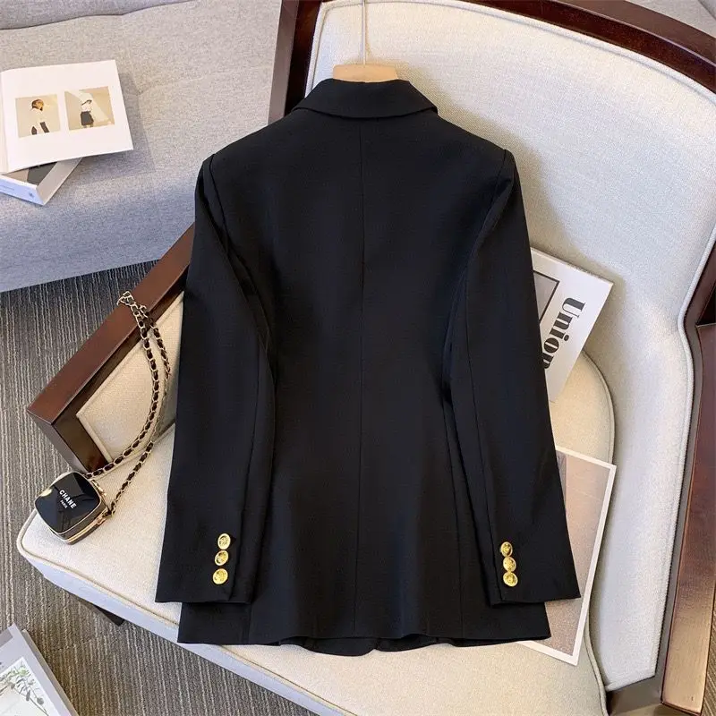 Korean Fashion Blazer Women Long Sleeve Jacket Black Suit Office Ladies Slim Spring Autumn Coat Chic High Quality Blazer