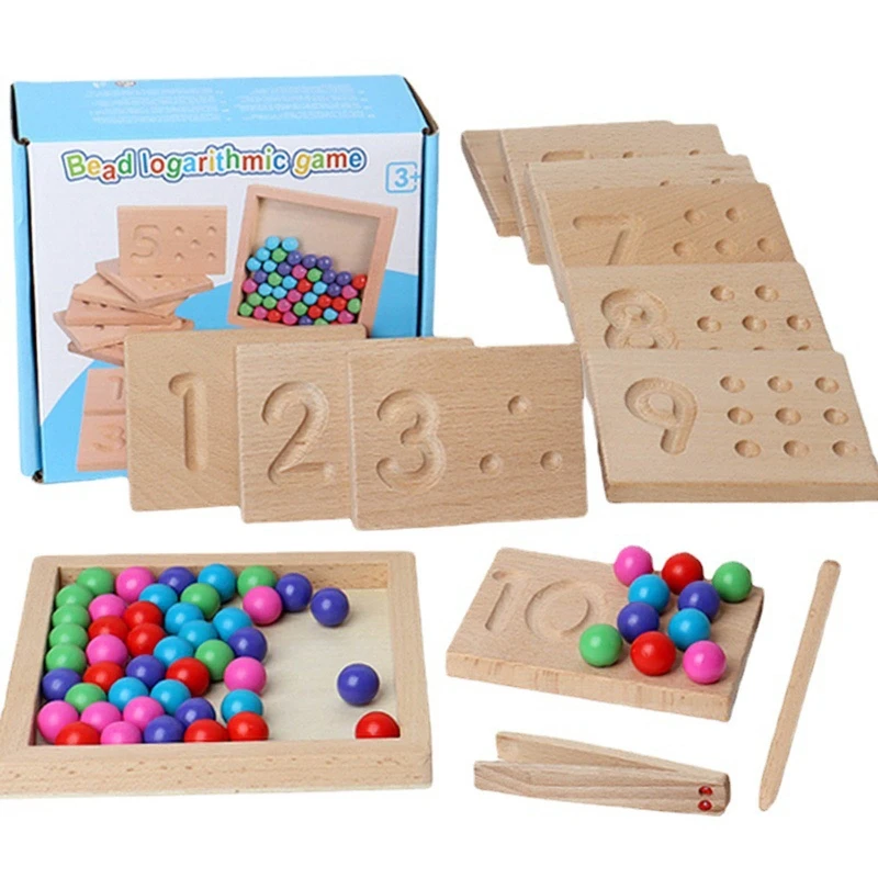 

Toddler’s Counting Toy Wooden Board Game for Activity Center Sensory Pen Holding Learning & Sorting Playset for Children