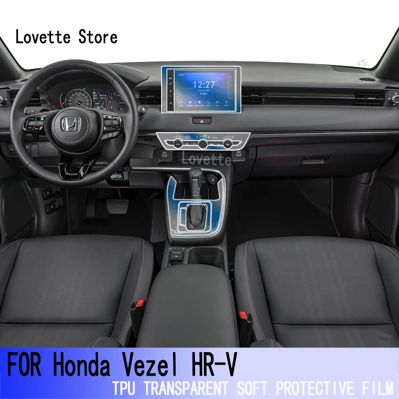 

Защитная пленка для салона автомобиля из ТПУ для приборной панели, прозрачная пленка для Honda Vezel HR-V(2021-2022), аксессуары для защиты от царапин