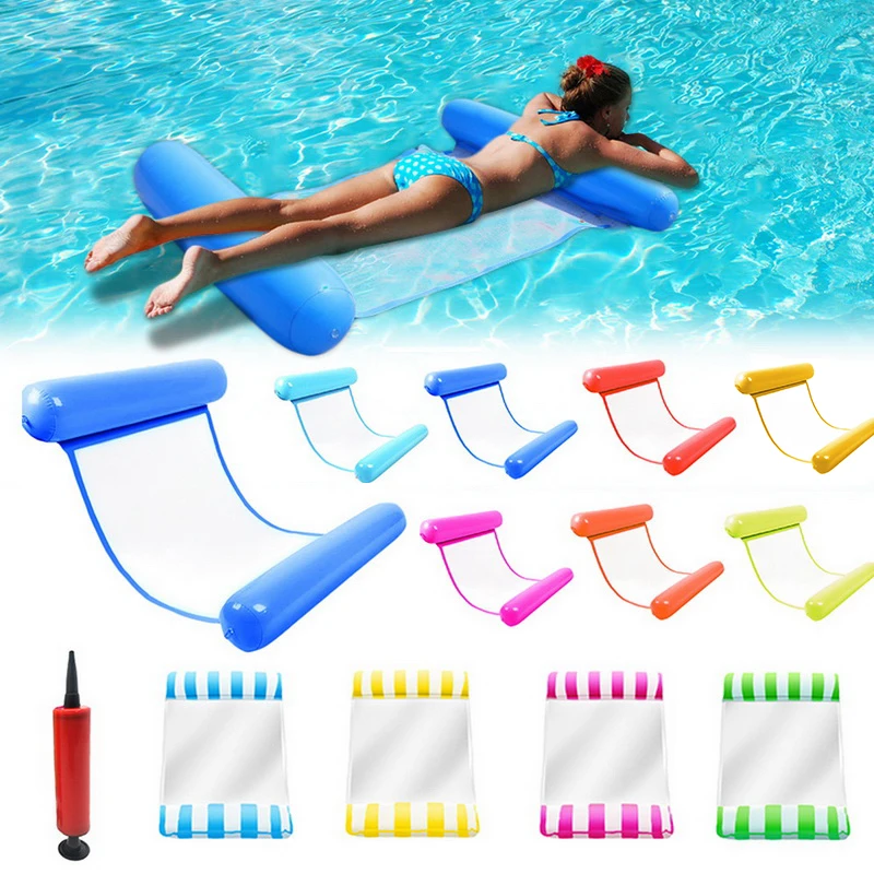 

PVC Inflatable Mattresses Floating Water Pad Water Swimming Pool Accessories Hammock Lounge Chairs Pool Float Water Sports Toys