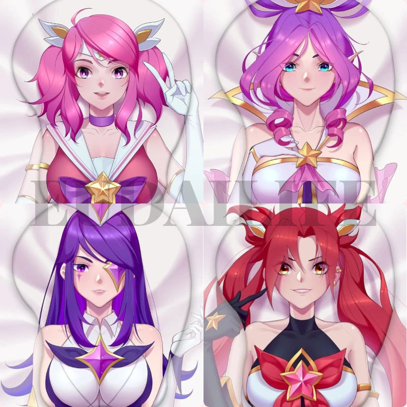 

LOL Syndra Jinx Janna Lux Star Guardien 3D Hand Wrist Rest Mousepad Gaming Silicone Mouse Pad Mat Oppai Otaku Male Female Gift