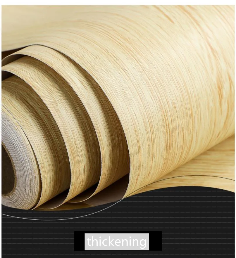 

Self Adhesive Wood Grain Sticker Wardrobe Cabinet Dining Table Furniture Renovation Wallpaper Waterproof Wall Sticker Home Decor