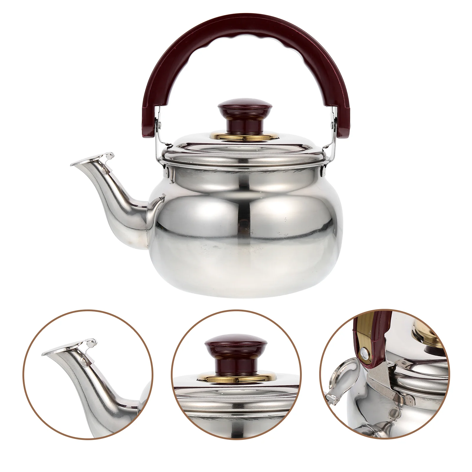 

Kettle Tea Teapot Stove Steel Stainless Water Stovetop Boiler Pot Camping Electric Whistling Pots Induction Metal Kettles Leaf