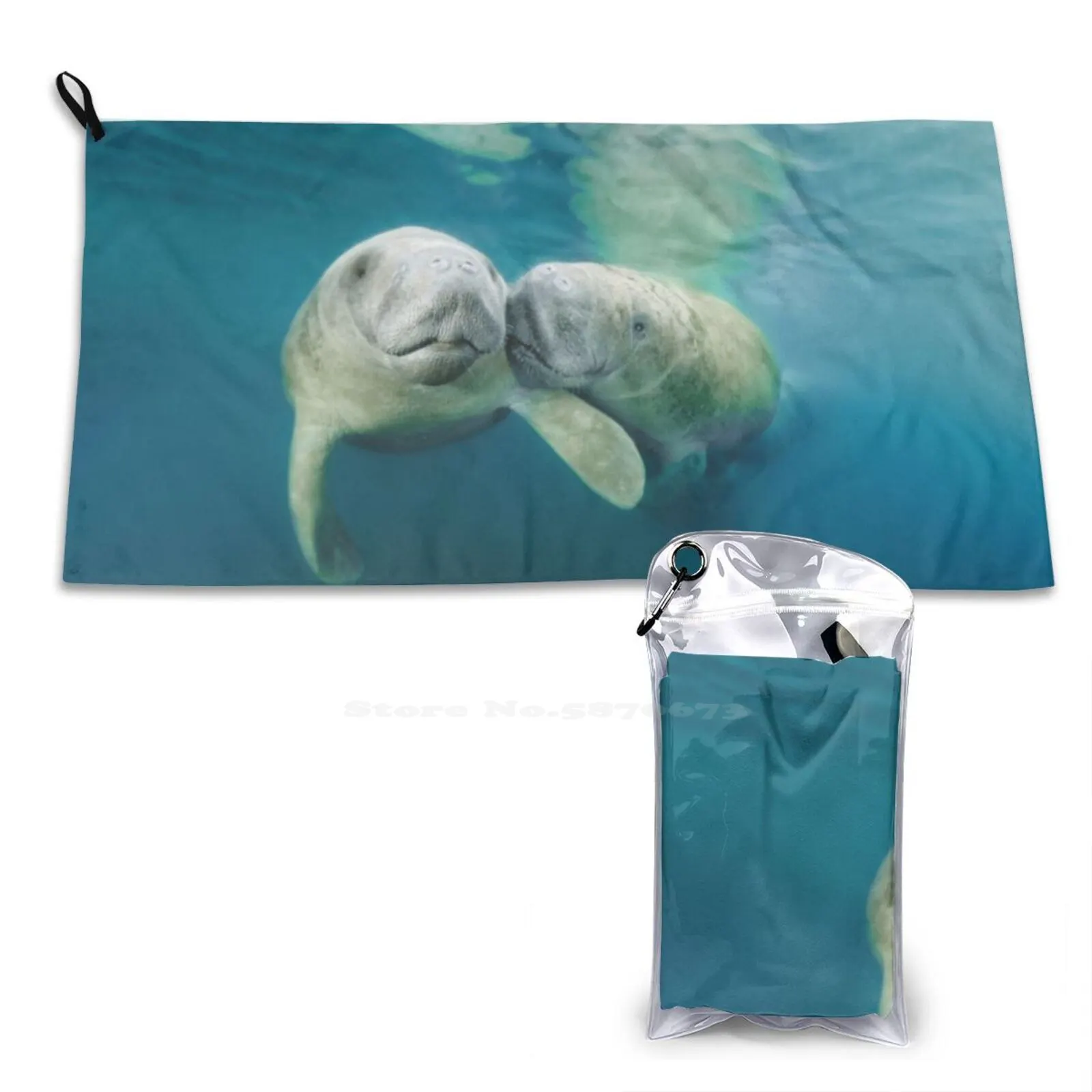 S Washcloth West Indian Manatee Trichechus Manatus Sea Cow Aquatic Mammal Sirenia Dugong
