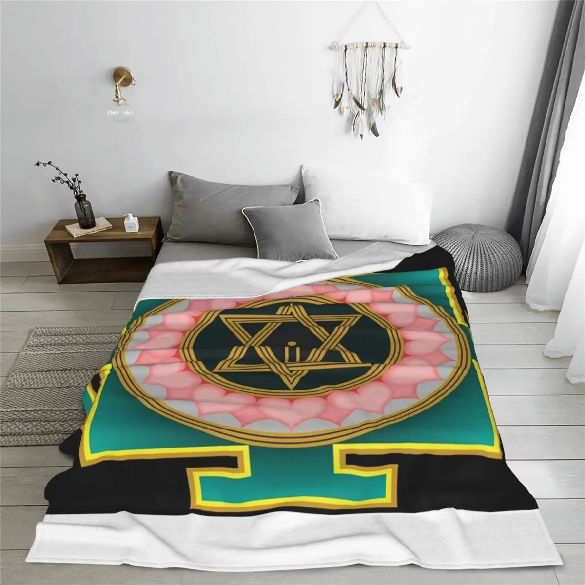 Плед Tripur Sundari Yantra покрывало на кровать аниме покрывала размер Queen
