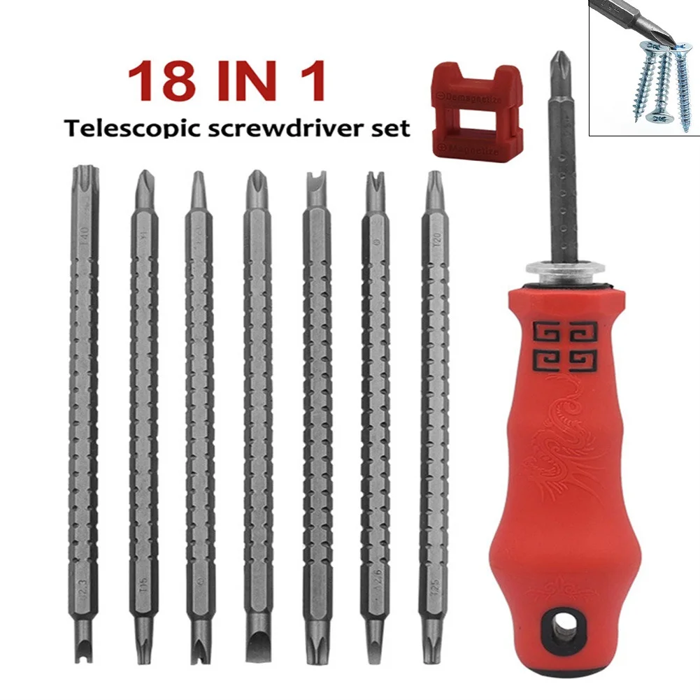 

18 In 1 Triangle Magnetic Screwdriver Set Chrome Vanadium Steel Torx Slotted Double Ended Screwdriver For Repairing Hand Tools