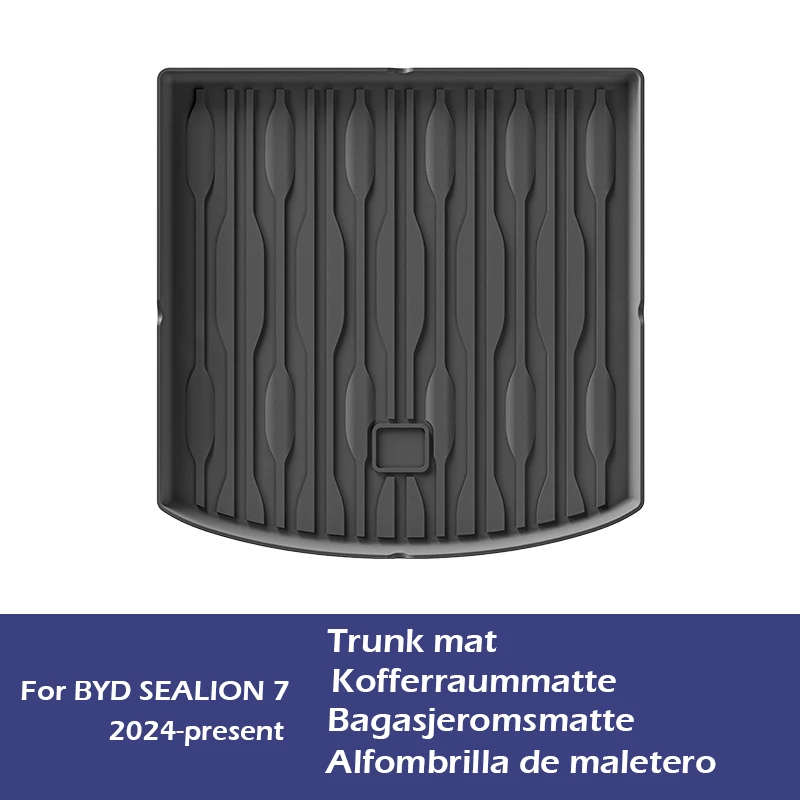 

Автомобильные коврики для BYD SEALION 7 2024 2025, коврик для багажника, коврик для спинки багажника, водонепроницаемые, нескользящие, всепогодные автомобильные ковры с левым рулем