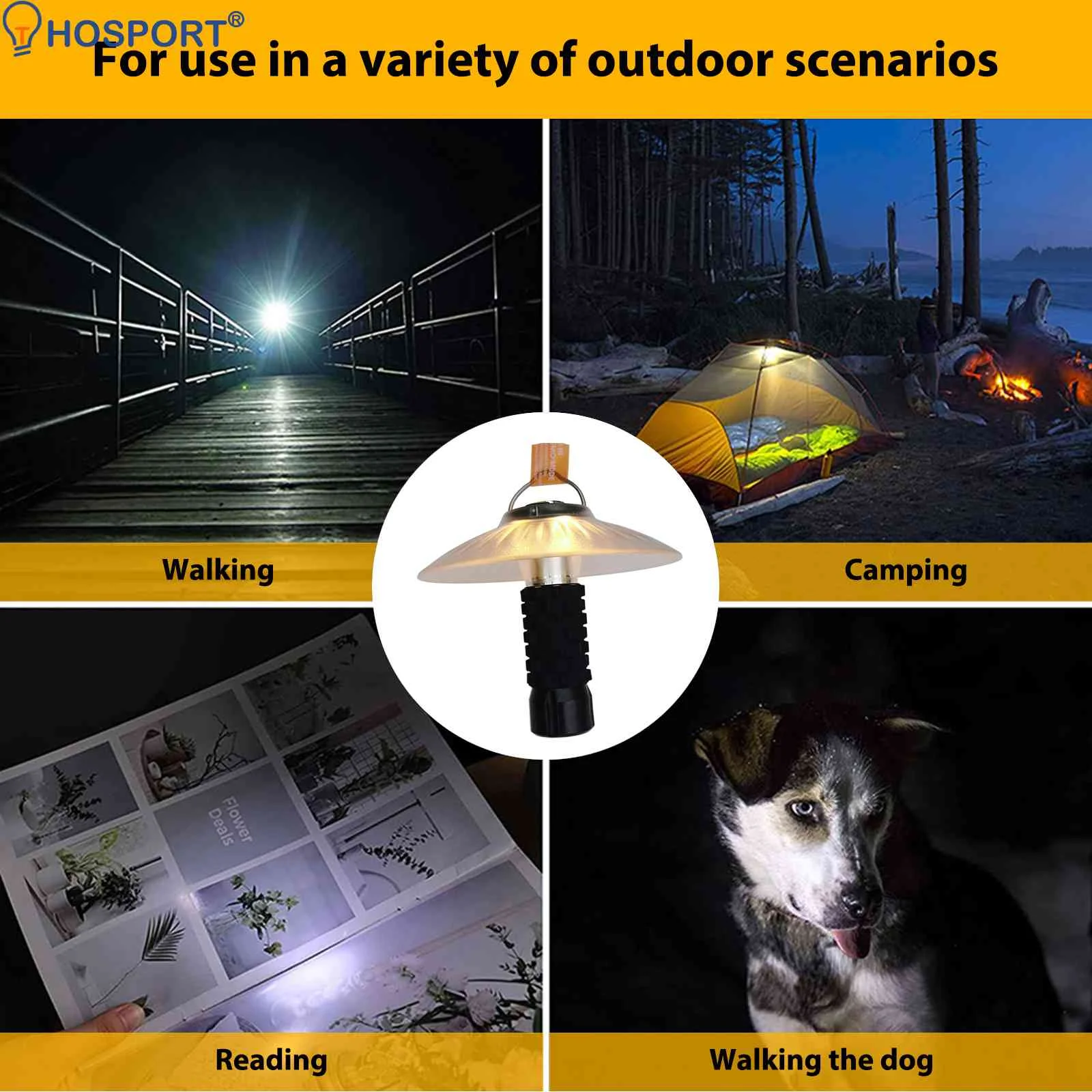 

Led 150lm 3800k Handheld Flashlight Myltifunctional Camping Flashlight 2 in 1 Camping Hanging Lights for Outdoor