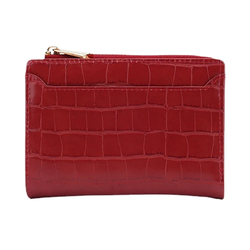 

Hot Kf-Short Wallet Stone Pattern Wallet Multi Card Holder Large Capacity Ladies Card Holder