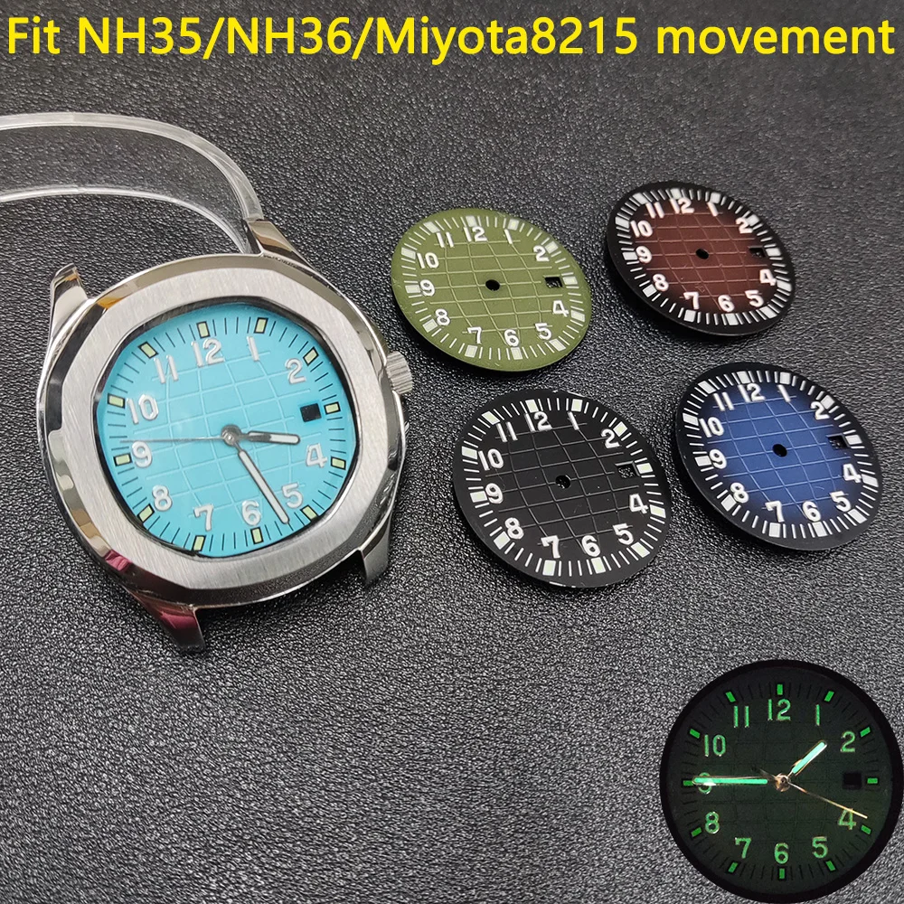 

41mm Nautilus NH35 case Luminous Dial Hands stainless steel case suitable for NH35 NH36 Miyota8215 Movement Watch accessories