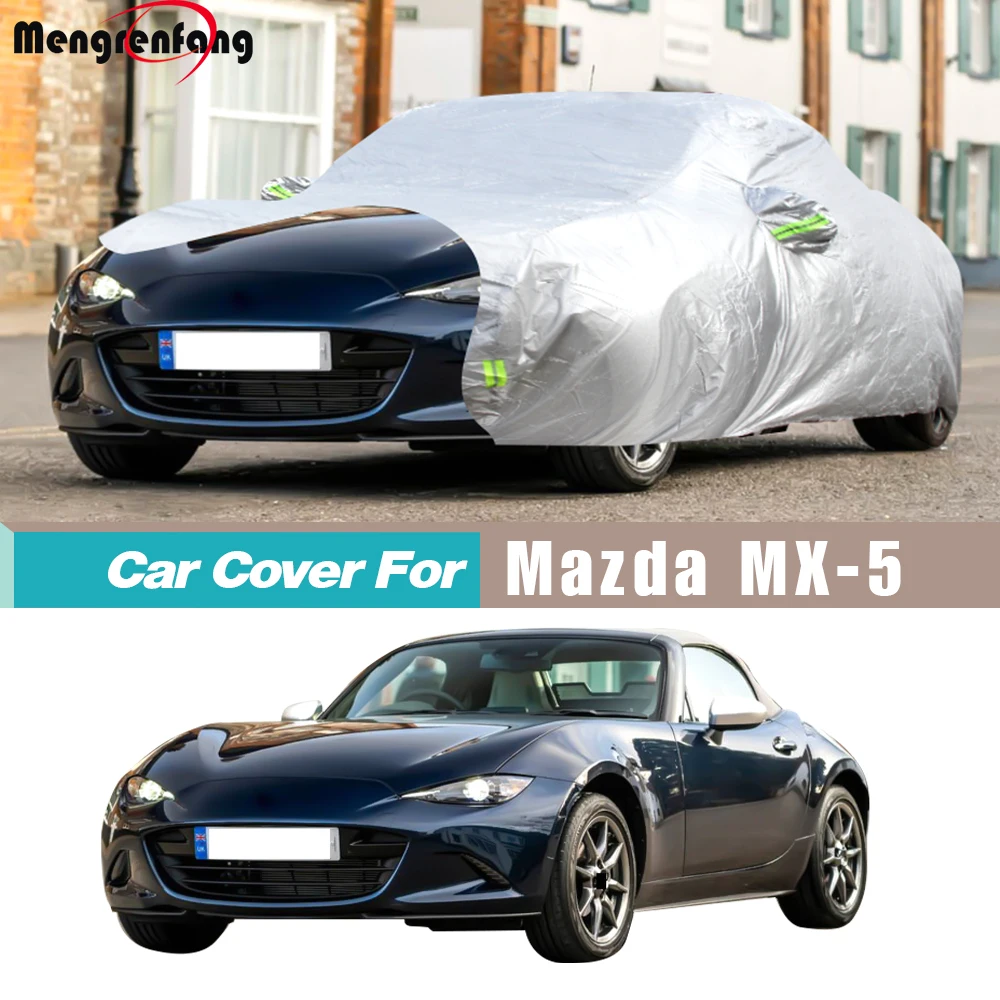 

Полный автомобильный чехол для Mazda MX-5 MX5 Miata Roadster 1989-2025, защита от солнца, УФ-лучей, дождя, снега, царапин, ветрозащитный автомобильный чехол