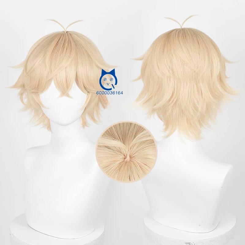 Kilo Mr Love:Queen's Choice Anime Game Cosplay 30cm Golden Unisex New Arrival Wig Heat Resistant Synthetic Hair Comic Con Party