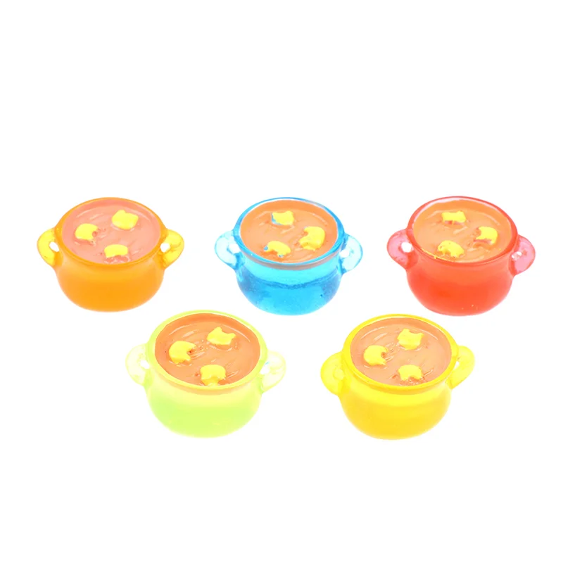 

1PC 1/12 Doll House Honey Honey Jar Mini Resin Honey Honey Jar Jam Cat Soup Pot Accessories