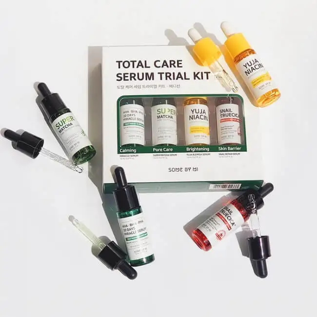 Фото SOME BY MI Total Care Serum Пробный набор (14 мл*4) Somebymi Укрепляющая увлажняющая маска для лица Уход за кожей лица №2