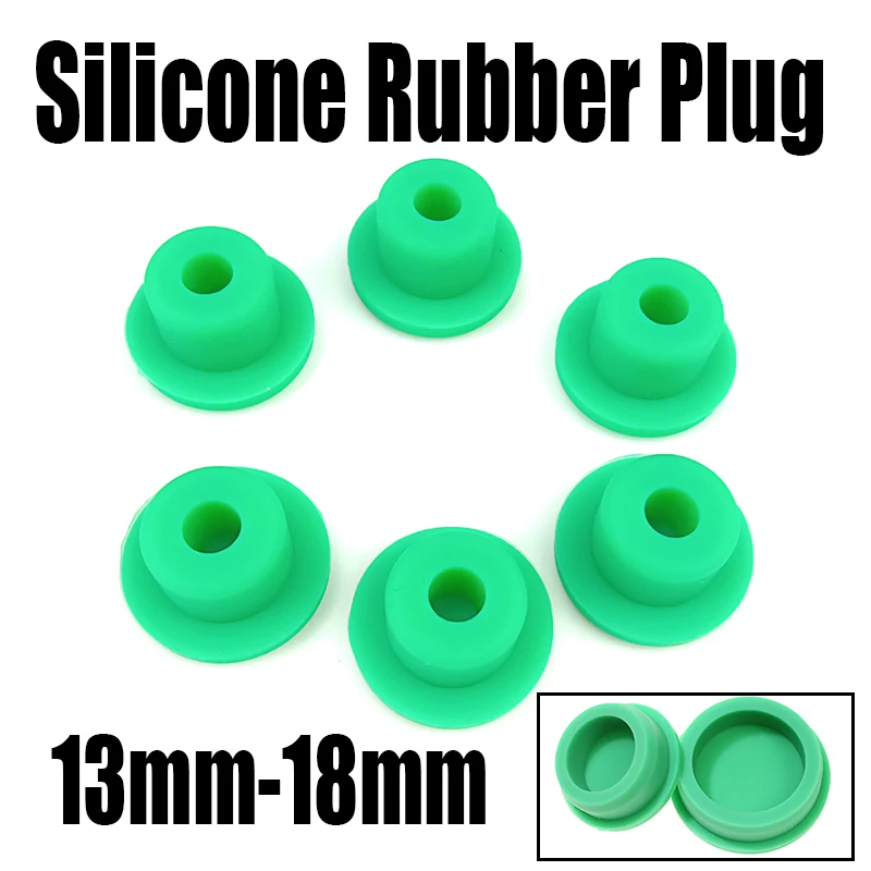 

1-10PCS 13mm-18mm Green Silicone Rubber Cap T-type Hole Plug Cover Rubber Stopper Sealing Plug Snap-on Gasket Seal Stopper