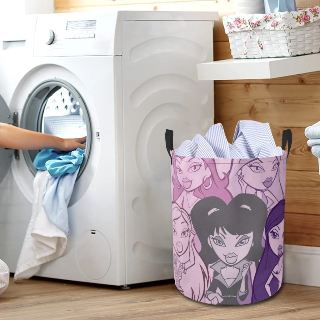 Бытовая тканевая корзина для грязной ткани ведро хранения милая кукла Братц