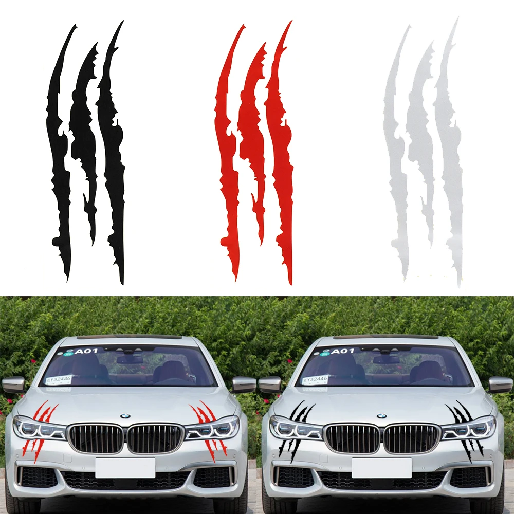 

Black/red Monster Claw Sticker Lamp Car Sticker